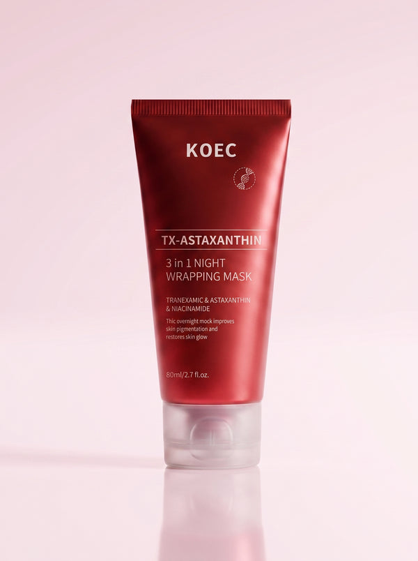 Mascarilla nocturna 3 en 1 TXA + Astaxantina KOEC — pomo rojo 80 ml