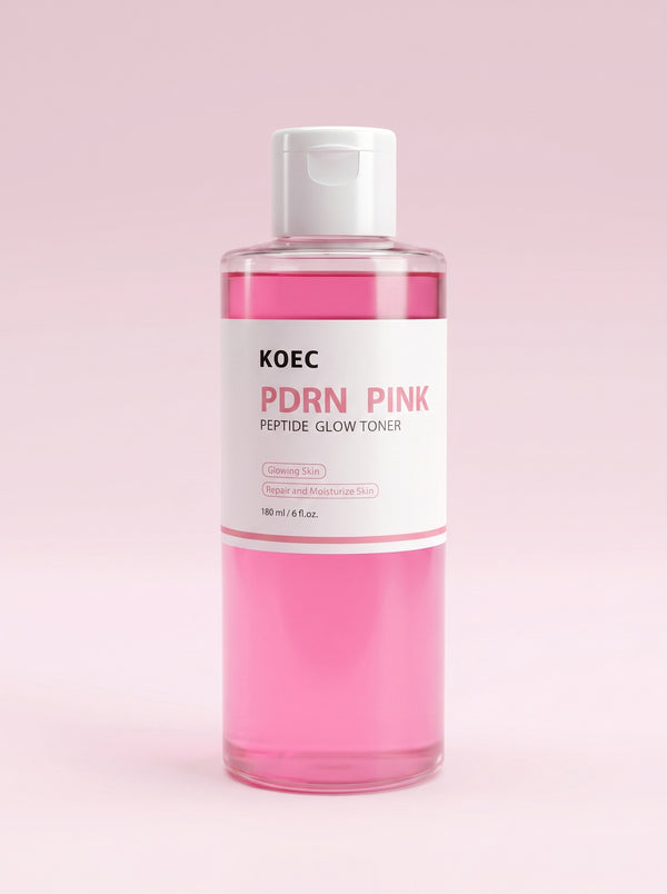 Tóner Iluminador PDRN Pink + Péptidos KOEC 180 ml — frente
