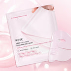 Mascarilla de gel rosa PDRN KOEC — sobre y mascarilla de gel