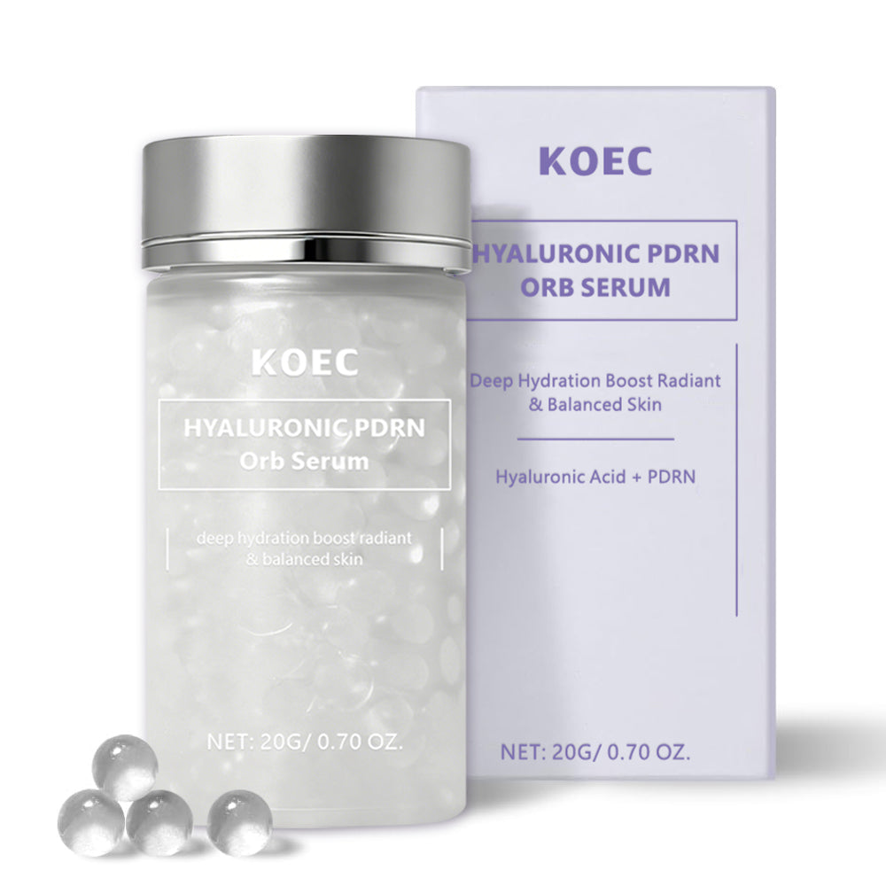 Sérum de esferas ácido hialurónico y PDRN KOEC — frasco de 20 g con caja