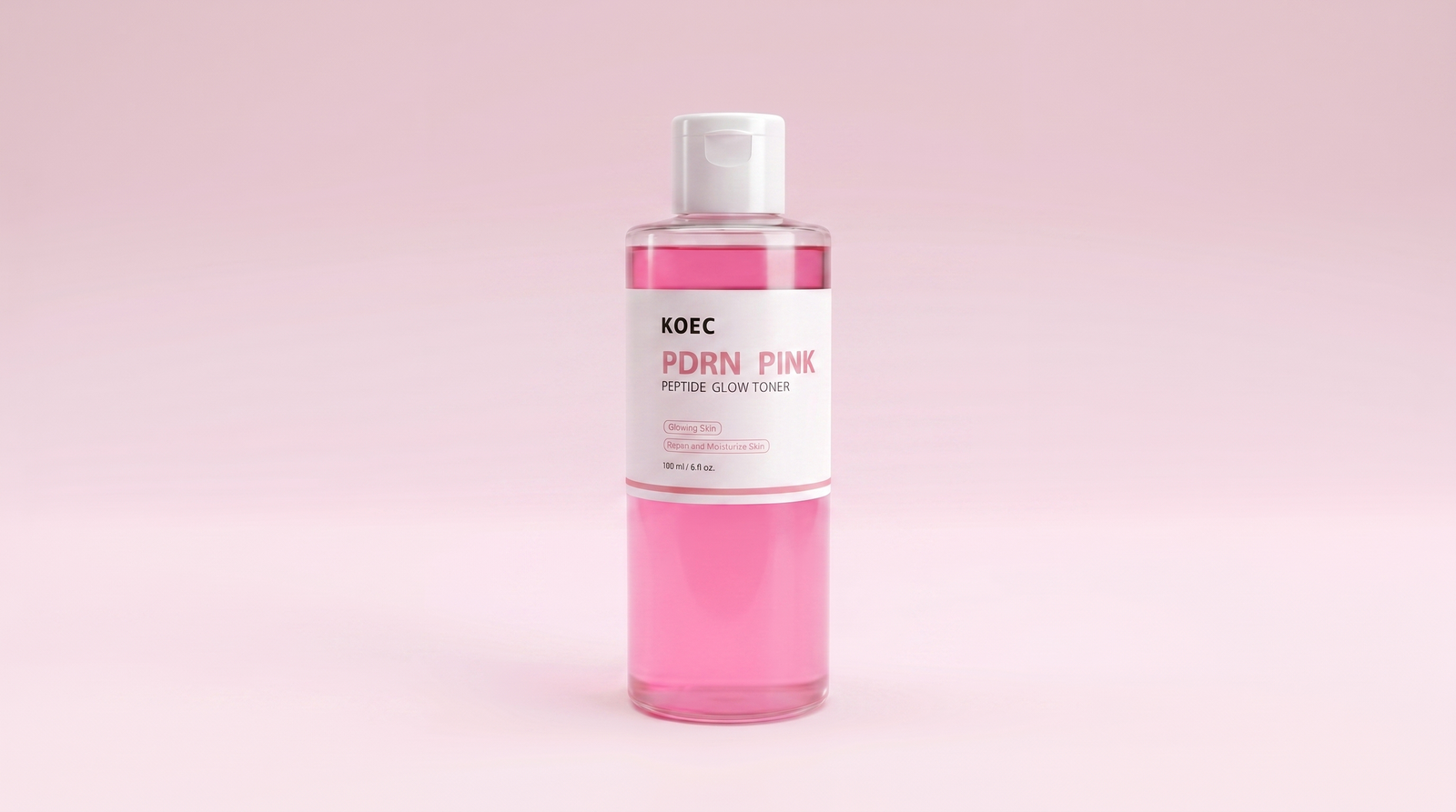 Tóner Iluminador PDRN Pink + Péptidos — Glow de Rosas (180 ml)