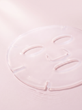 Mascarilla de Gel Rosa KOEC — la sheet de gel translúcida desplegada