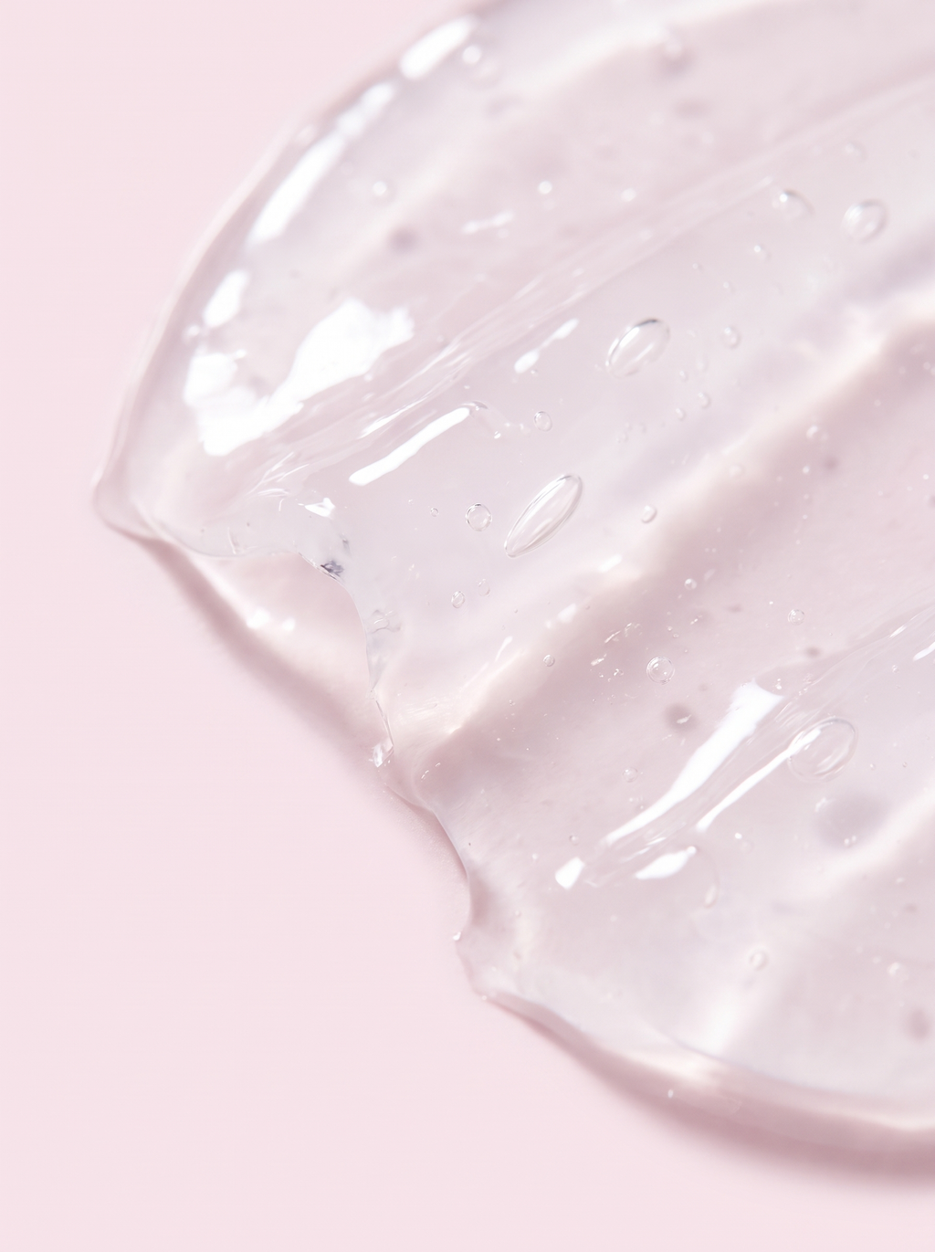 Mascarilla de Gel Rosa KOEC — macro de la textura gel jelly