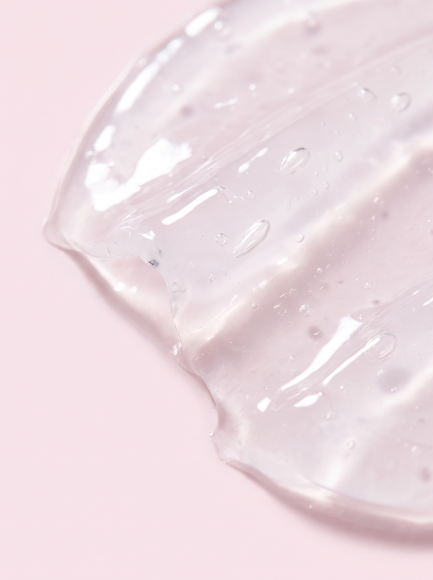 Mascarilla de Gel Rosa KOEC — macro de la textura gel jelly