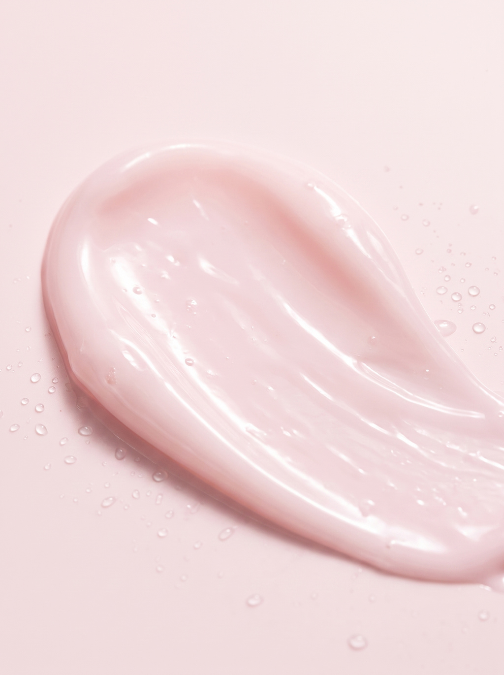 Crema Hidratante PDRN Pink KOEC — macro del swatch de crema watery rosa