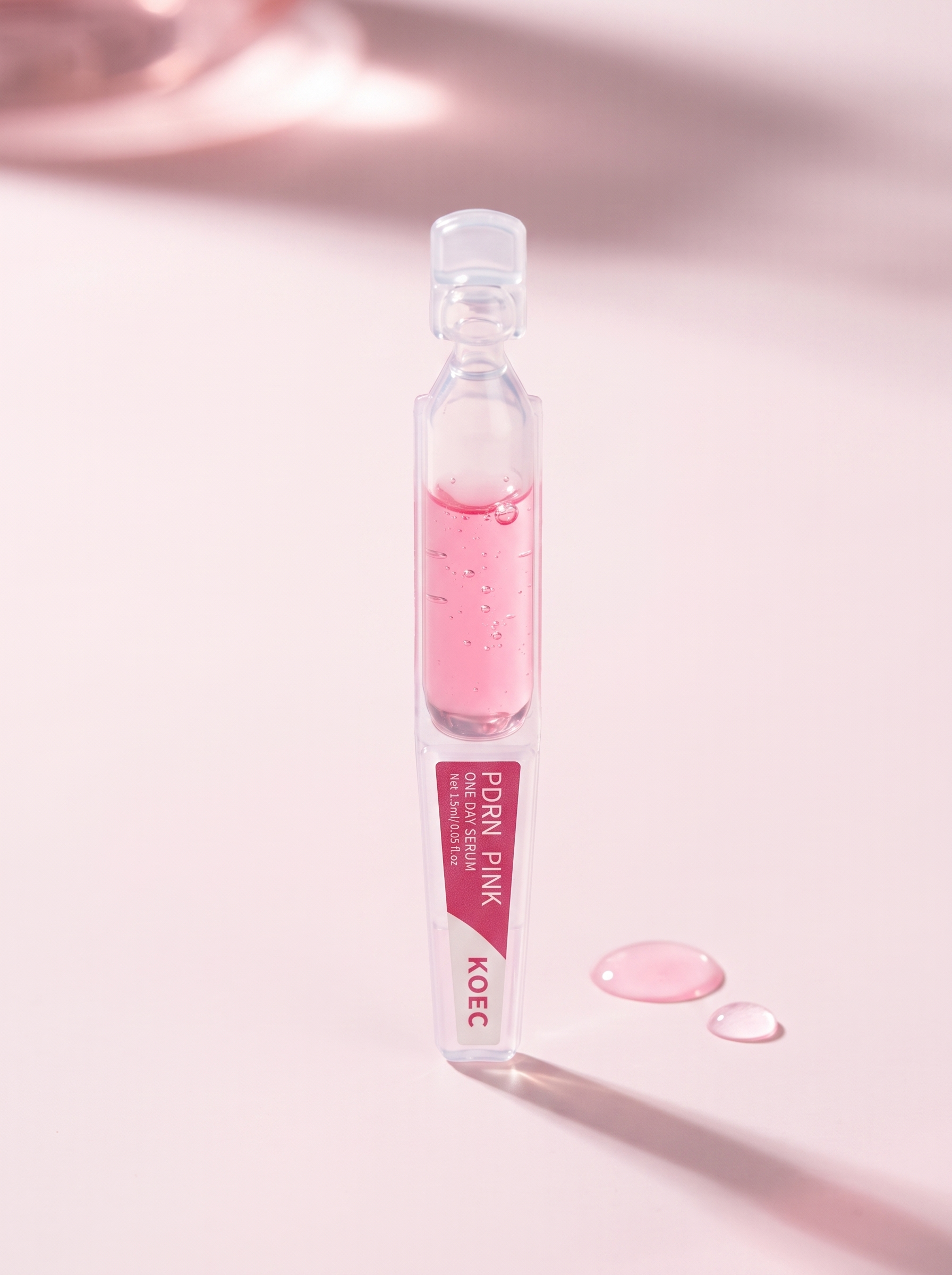 Sérum PDRN Pink Monodosis KOEC — vial monodosis con serum rosa, detalle