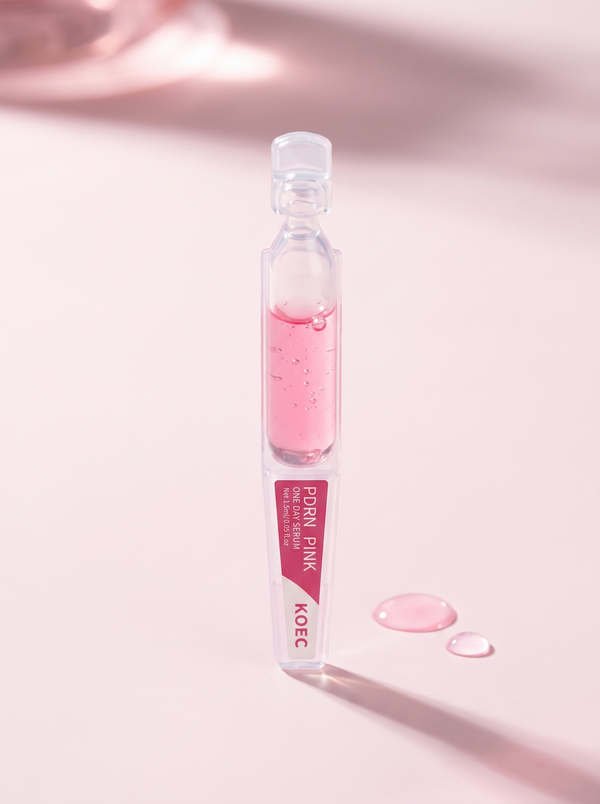 Sérum PDRN Pink Monodosis KOEC — vial monodosis con serum rosa, detalle