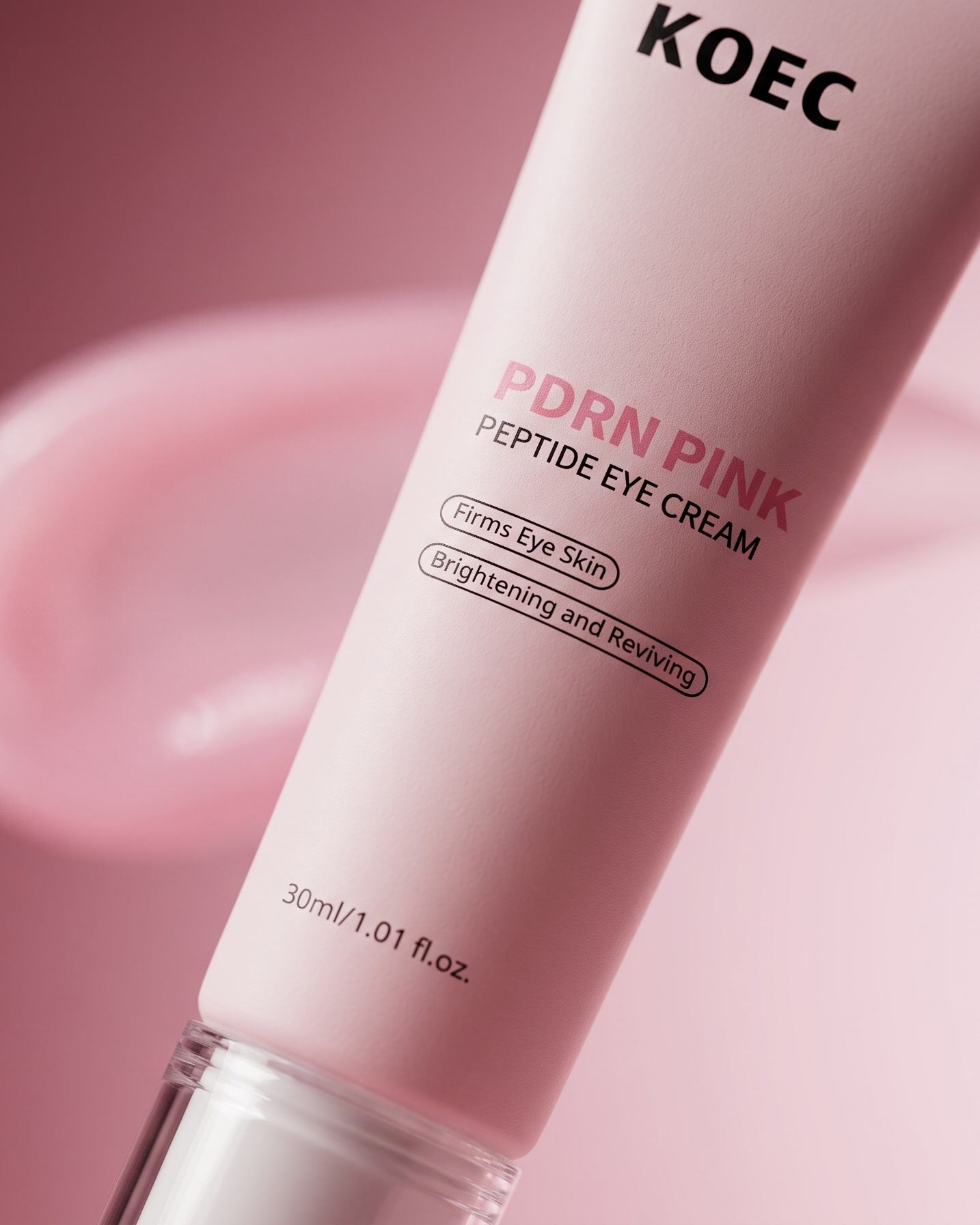 Detalle de la etiqueta PDRN Pink Peptide Eye Cream KOEC