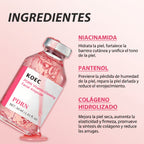 Ingredientes en español — niacinamida, pantenol y colágeno hidrolizado