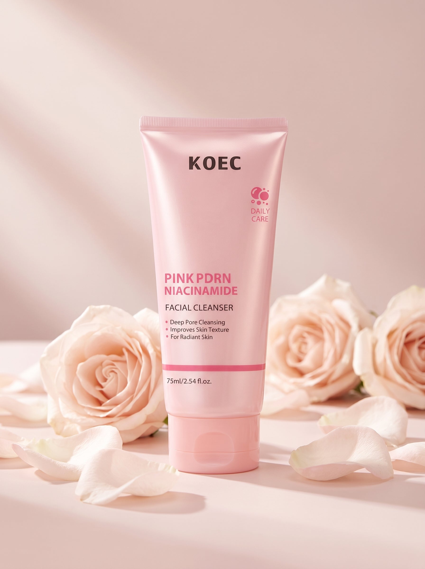 Limpiador Facial Rosa PDRN KOEC con rosas