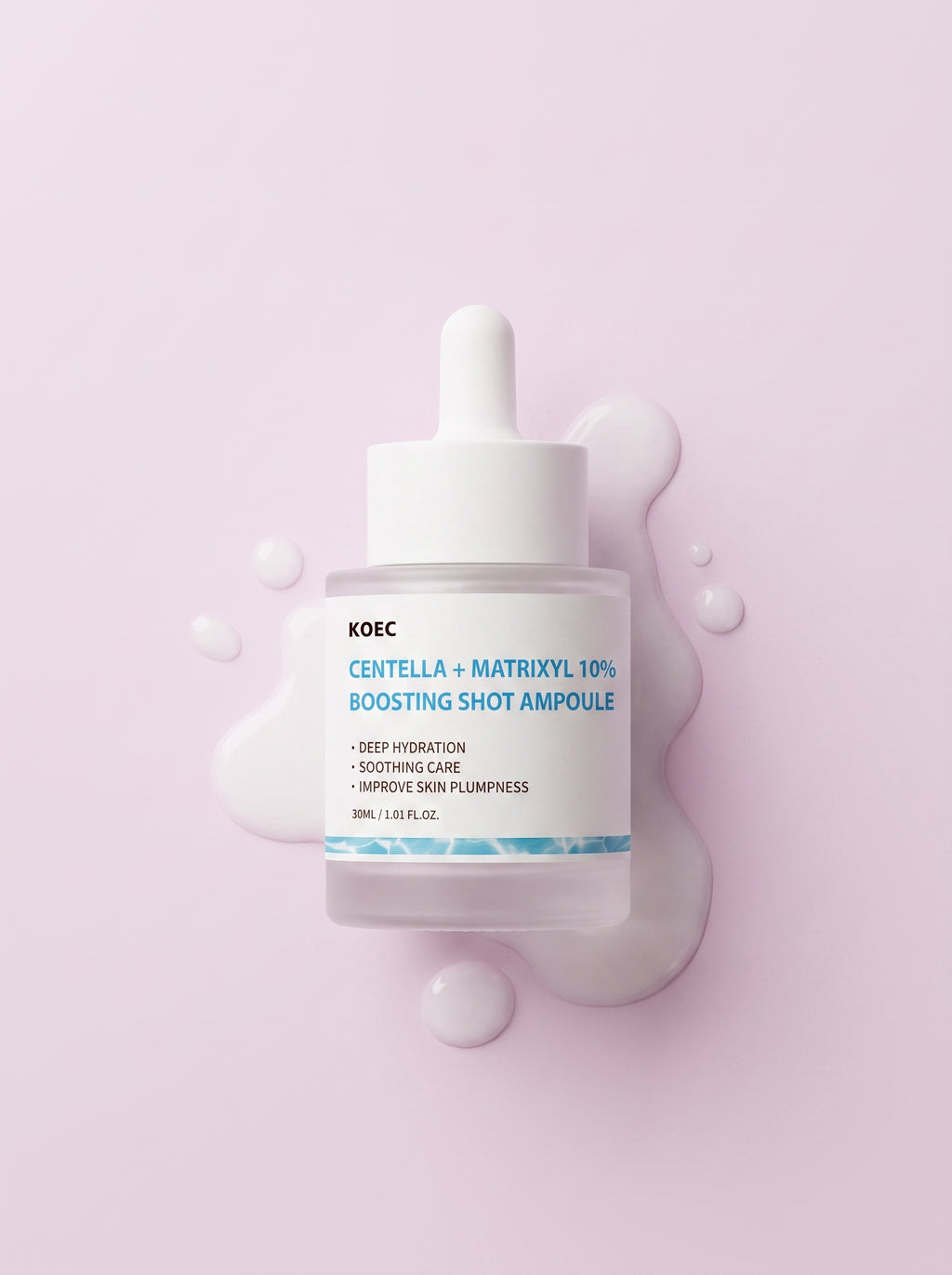 Ampolla Centella + Matrixyl KOEC con swatch de sérum