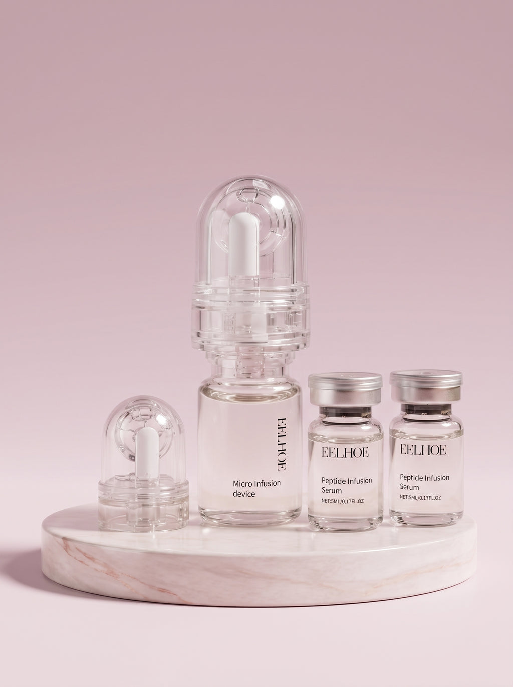 Kit EELHOE microinfusión en podio de mármol
